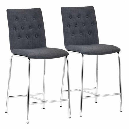 HOMEROOTS 39 x 16.5 x 19.7 in. Uppsala Counter Chair, Graphite 396508